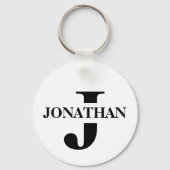 Koppelnnaam Binnen Initiaal Monogram Ontwerp Sleutelhanger (Achterkant)