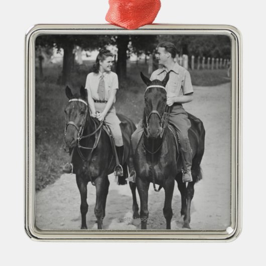 Koppelpaarden Metalen Ornament (Voorkant)