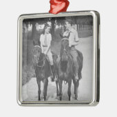 Koppelpaarden Metalen Ornament (Links)