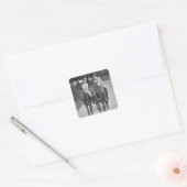 Koppelpaarden Vierkante Sticker (Envelop)