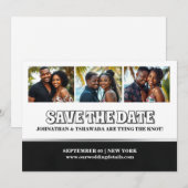 Koppels 3 foto bewerkbaar opslaan van de datum bru kaart (Voorkant / Achterkant)