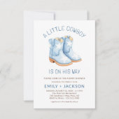 Koppels Alles in Een Kleine Cowboy Baby shower Kaart (Voorkant)