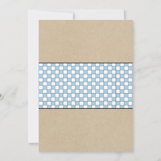 Koppels Baby Q, jongen BBQ baby shower Kaart (Achterkant)