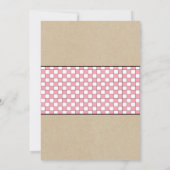 Koppels Baby Q, meisje BBQ baby shower Kaart (Achterkant)