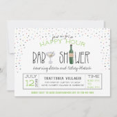 Koppels Baby Shower | Happy Hour Kaart (Voorkant)