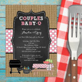 Koppels Baby shower, meisje baby-q, achtertuin BBQ Kaart