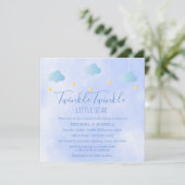 Koppels Baby shower Twinkle Twinkle Little Star Kaart (Staand voorkant)