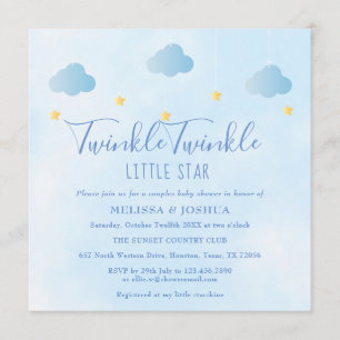 Koppels Baby shower Twinkle Twinkle Little Star Kaart