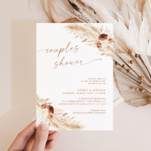 Koppels Baby Shower Uitnodiging | Boho Co-Ed Baby 