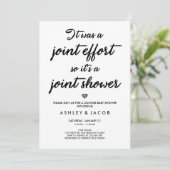 Koppels Baby shower uitnodiging Coed Shower Joint (Staand voorkant)