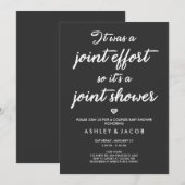 Koppels Baby shower uitnodiging Coed Shower Joint (Voorkant / Achterkant)