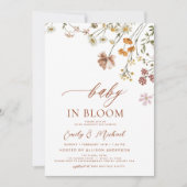Koppels Baby shower Wildflower Baby in Bloom Kaart (Voorkant)