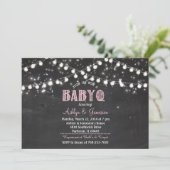 Koppels BabyQ BBQ Baby shower LichtenUitnodiging Kaart (Staand voorkant)