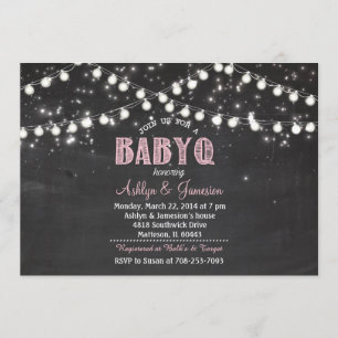 Koppels BabyQ BBQ Baby shower LichtenUitnodiging Kaart