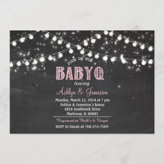 Koppels BabyQ BBQ Baby shower LichtenUitnodiging Kaart