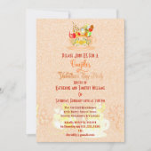 Koppels Bloemenharten Teacup Valentijnsdag Party Kaart (Voorkant)