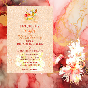 Koppels Bloemenharten Teacup Valentijnsdag Party Kaart