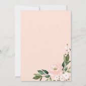 Koppels Bruiloft Roze Blush Bloem Geometrisch Kaart (Achterkant)