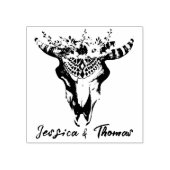 Koppels Bruiloft Stationery Gepersonaliseerde Boho Rubberstempel (Afrduk)