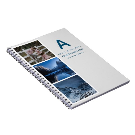 Koppels BUCKET LIST Foto Collage Pas getrouwd Jour Notitieboek (Rechterzijde)