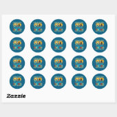 Koppels Cruisen Samen Blijven Samen Ronde Sticker (Vel)