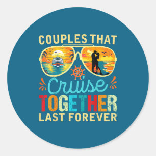 Koppels Cruisen Samen Blijven Samen Ronde Sticker