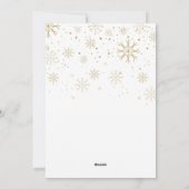 Koppels Definitie 2 Foto Gold Sneeuwkerst Feestdagenkaart (Achterkant)