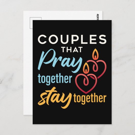 Koppels die samen bidden, blijven samen briefkaart (Voorkant / Achterkant)