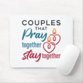 Koppels die samen bidden, blijven samen muismat (Met muis)