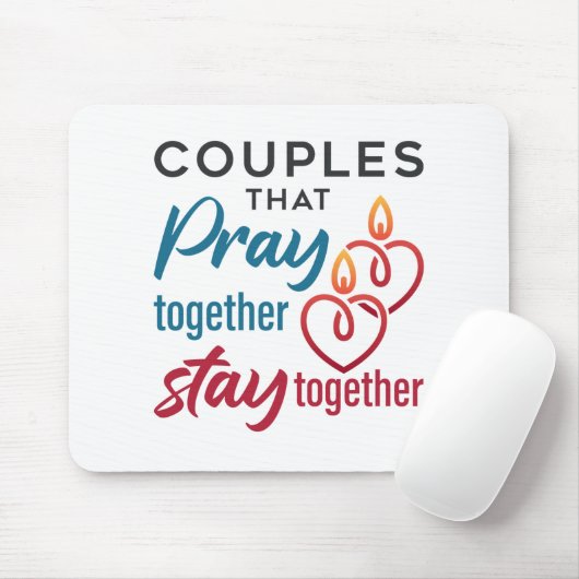 Koppels die samen bidden, blijven samen muismat (Met muis)