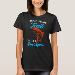 Koppels die samen forel vissen Forel vissen T-shirt