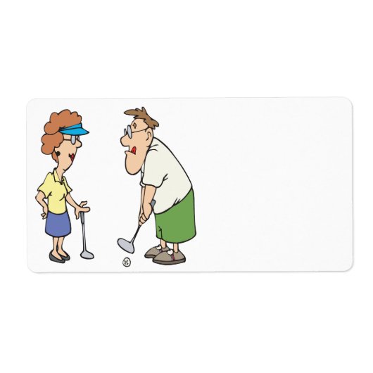 koppels die samen Golf blijven Etiket (Voorkant)