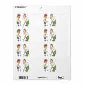 koppels die samen Golf blijven Etiket (Full Sheet)