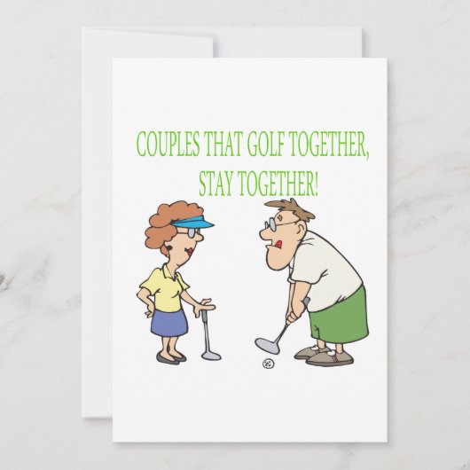 koppels die samen Golf blijven Kaart (Voorkant)