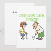koppels die samen Golf blijven Kaart (Voorkant / Achterkant)