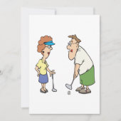 koppels die samen Golf blijven Kaart (Voorkant)