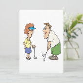 koppels die samen Golf blijven Kaart (Staand voorkant)