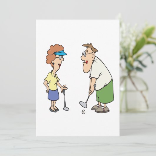 koppels die samen Golf blijven Kaart (Staand voorkant)