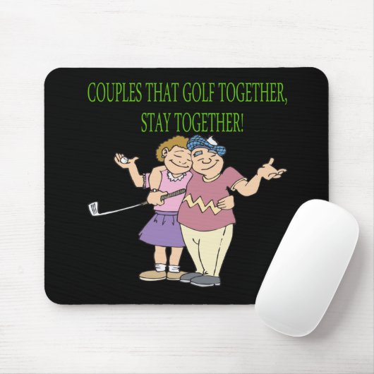 koppels die samen Golf blijven Muismat (Met muis)