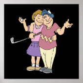 koppels die samen Golf blijven Poster (Voorkant)