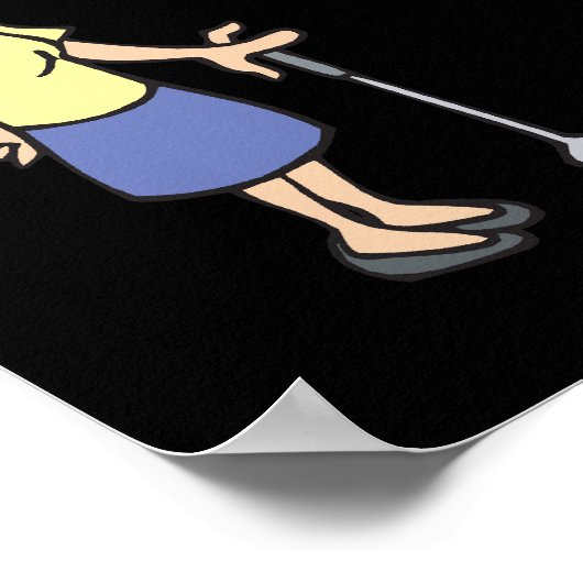 koppels die samen Golf blijven Poster (Hoek)