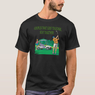 koppels die samen Golf blijven T-shirt