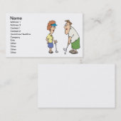 koppels die samen Golf blijven Visitekaartje (Voorkant / Achterkant)