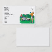 koppels die samen Golf blijven Visitekaartje (Voorkant / Achterkant)