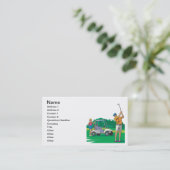 koppels die samen Golf blijven Visitekaartje (Staand voorkant)