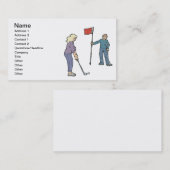 koppels die samen Golf blijven Visitekaartje (Voorkant / Achterkant)