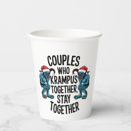 Koppels die samen Krampus vieren, blijven samen XM Papieren Bekers