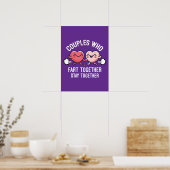 Koppels Die Samen Verven Blijven Samen - Grappig Poster (Keuken)