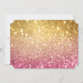 Koppels Douche Bokeh Film Ticket Stijl Goud Roze Kaart (Achterkant)