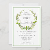 Koppels Douche Eenvoudige Waterverf Blad Blad Kuns Kaart (Voorkant)